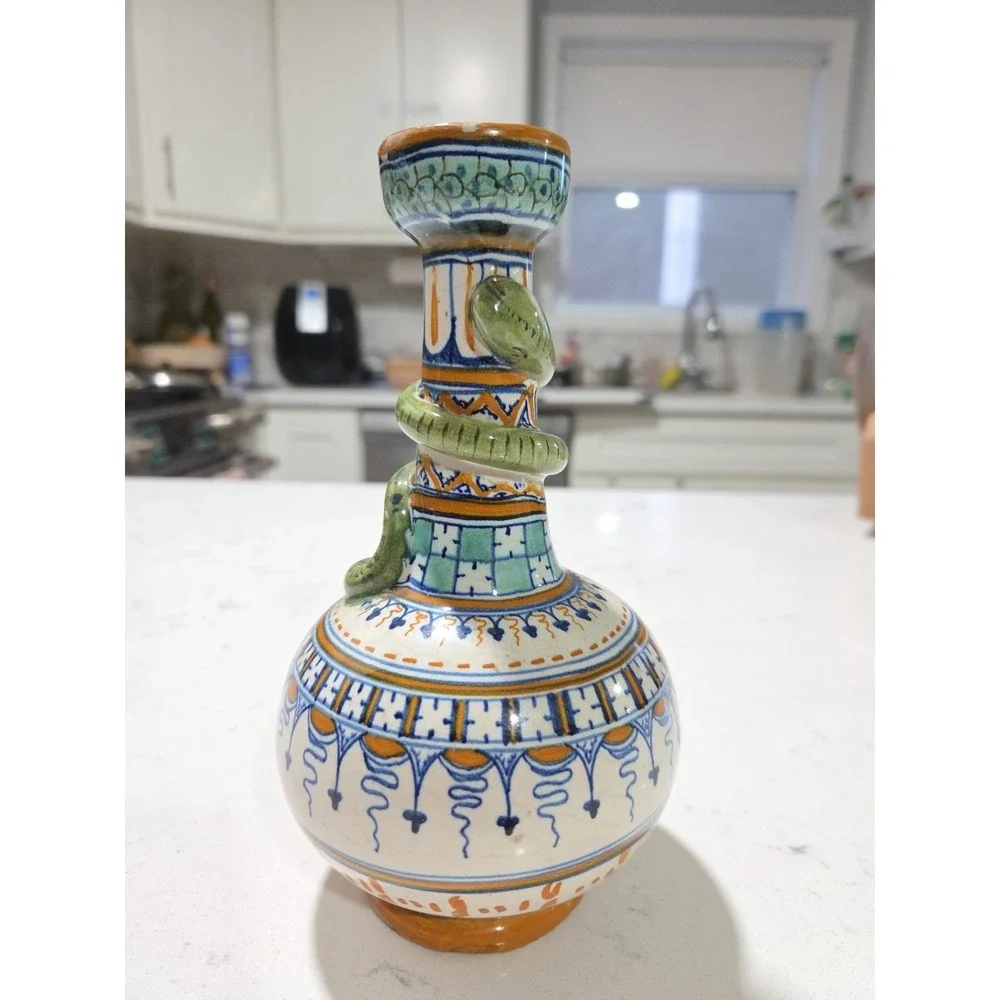 Italian Maiolica‎ bottle vases 7.5